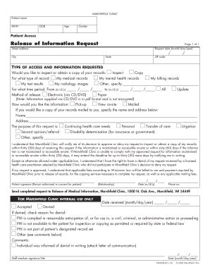 2013-2026 Form Marshfield Clinic 9-84508 - Blank Fillable Template ...