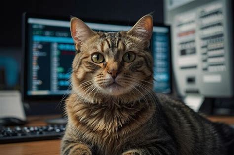 Image result for Cat Sitting at Computer