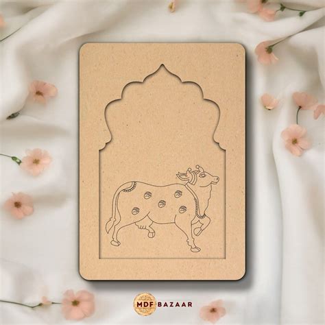 Premarked Jharokha - Pichwai Cow Design ( Right facing) – Mdf Bazaar