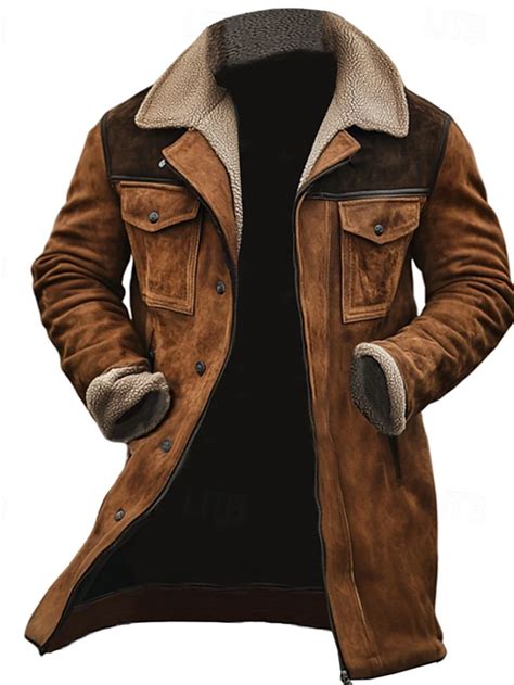 Men's Winter Jacket Fleece Jacket Casual Jacket Vacation Daily Thermal ...
