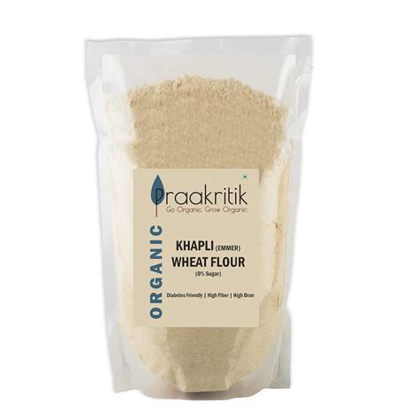 Praakritik Organic Khapli Wheat Atta 3 Kg (Pack of 1) | Emmer Wheat ...