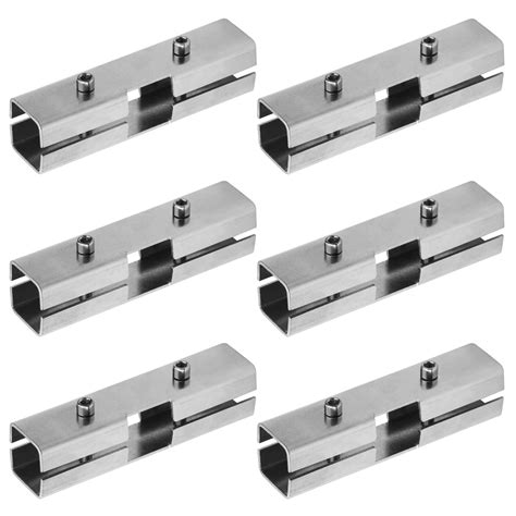 YIDU69Q 6 Pcs 1" Square Tube Connector, Flat Line 3 Way Split Square ...
