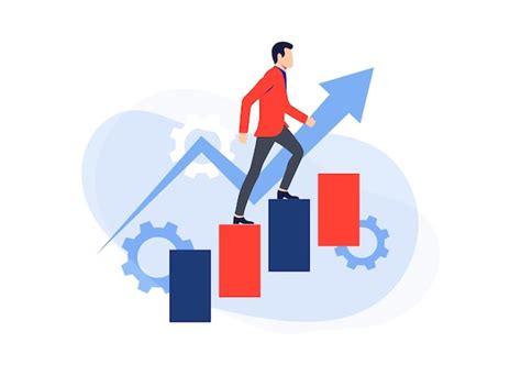 Personal growth and financial success flat illustration template ...