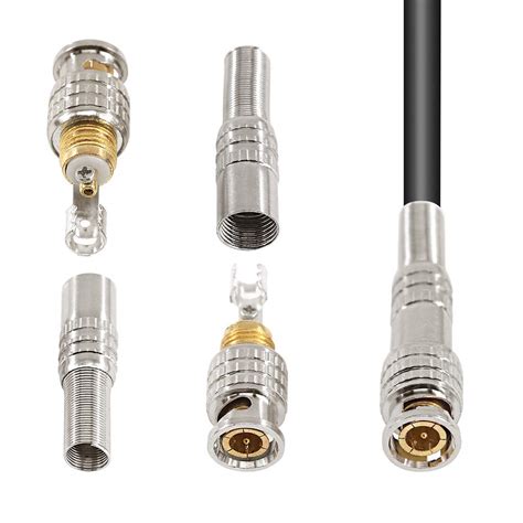 Buy Glarks 15 Pack BNC Male Coaxial Connectors RG59 RG6 Coaxial ...