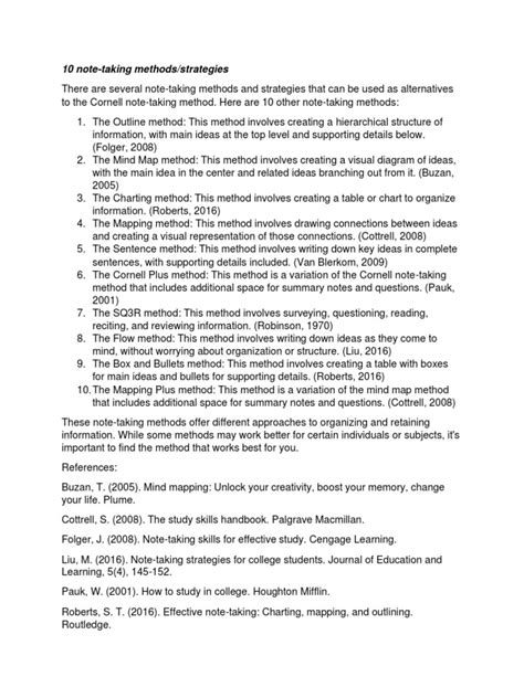 Different Note Taking Methods 的图像结果