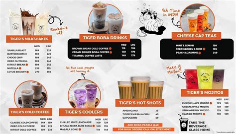 Menu at Fat Tiger, Delhi, Unity One Mall Metro Station Rohini West