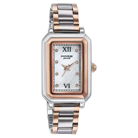 Buy Online Sonata Poze Quartz Analog White Mother of Pearl Dial Two ...