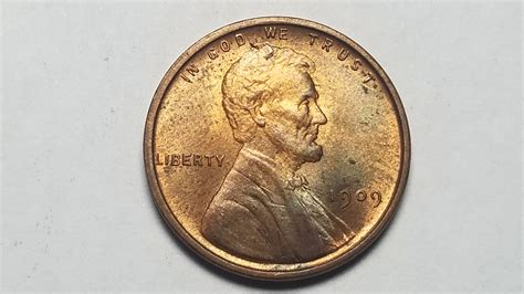 1909 VDB Lincoln Cent Wheat Penny Uncirculated Toned | Property Room