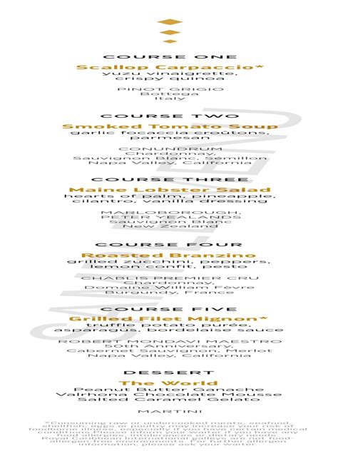 Chefs Table Menu Sample | PDF