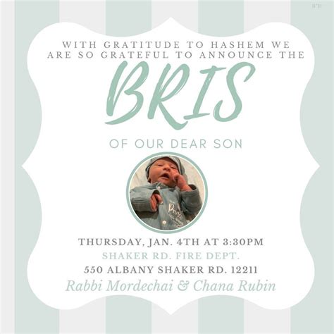 Bris and Naming Ceremony of our Baby Boy, 550 Albany Shaker Rd, Albany ...