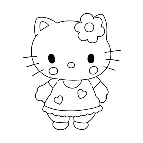 Dibujos de Hello Kitty para colorear ♥ Imprime y en Línea Gratis