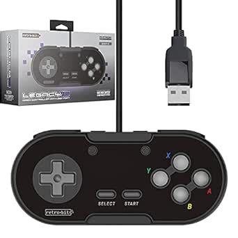 Retro-Bit Legacy 16 Wired USB Controller - Features Home, SS & ZL/ZR ...