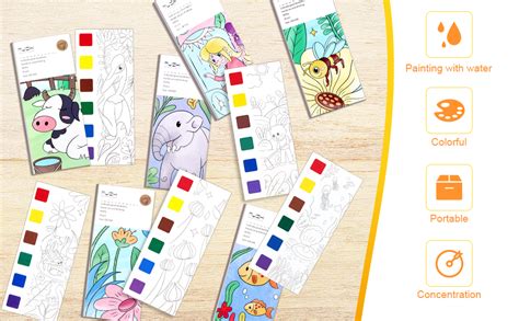 ZIXAD Watercolor Painting Books for Beginners, Pocket 20 Pages Book ...