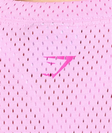 Gymshark Mesh Graphic Crop Top - Sour Pink – The Mirage
