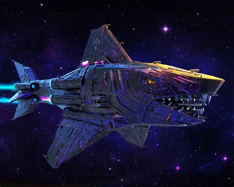Wallpaper Spaceship, shark, space, creative design 1920x1200 Picture, Image