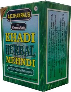 A.K. Thakral's KHADI HERBAL MEHNDI( CHANDAN MIX) , NATURAL BLACK ...