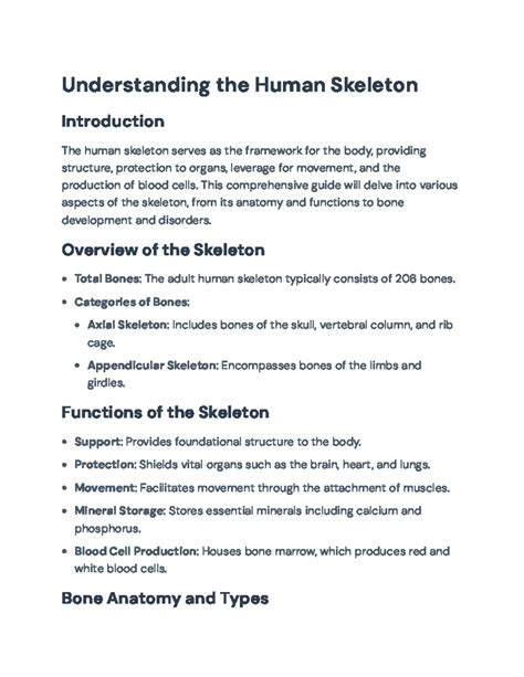 Understanding the Human Skeleton: Anatomy, Functions, and Disorders - Understanding the Human ...