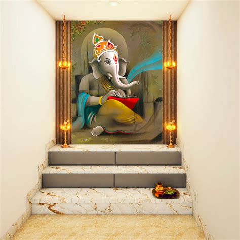 Ganpati Writing In Book Painting Self Adhesive Sticker Poster ...
