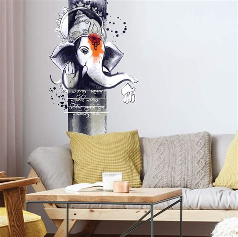 Asian Paints Wall Ons, Lord Ganesha' Decal, DIY Removable Peel and ...