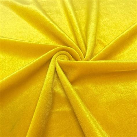 Bini Fabrics Yellow Velvet Dress Fabric Plain Velvet Material 44/45 ...