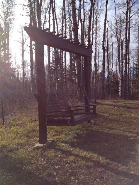 Pergola swing / lounge / daybed. Cemented 3' in ground, 6x6 treated ...