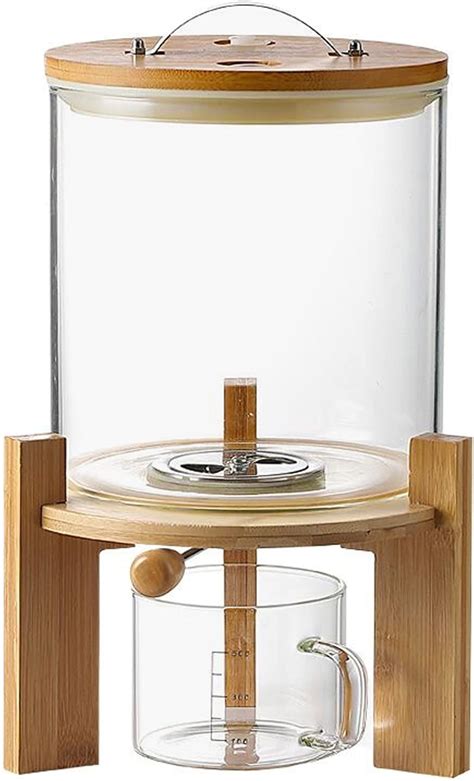 L'ÉPICÉA Large Airtight Glass Rice Dispenser with Bamboo India | Ubuy