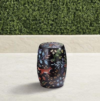 Briarwood Garden Handpainted Accent Stool | Frontgate