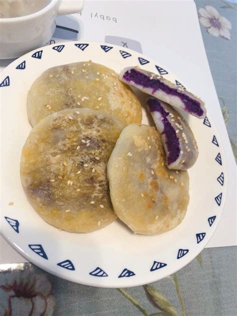 【山药紫薯饼—快手早餐的做法步骤图】半夏如烟的美食日常_下厨房