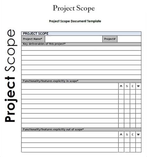 Image result for Download Project Scope Statement Template
