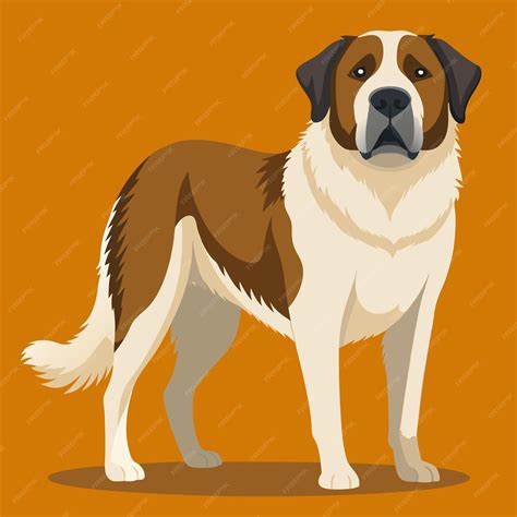 Central asian shepherd vector art collection with white and gray ...