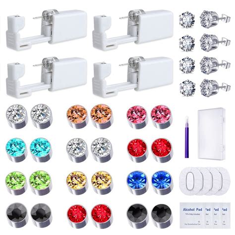 Amazon.com: Ear Piercing Kit - 4 Pack Self Ear Piercing Gun Kit ...