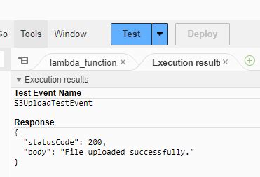 Lambda Function to Read S3 File 的图像结果