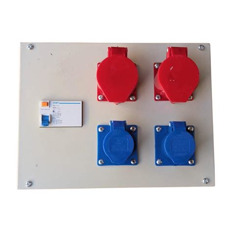 Industrial Plug & Socket Panel 32 A Three Phase - 2 Nos 16 A Single ...