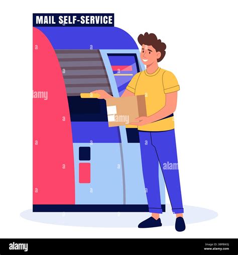 Contactless parcel delivery service Stock Vector Images - Alamy