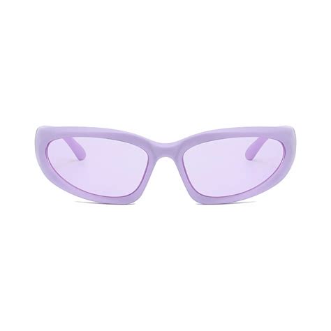 Futuristic Series Y2K Wraparound Sunglasses - Matte Purple – 4Flaunt