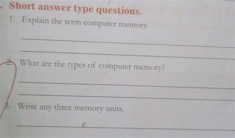 Image result for Memory Term in Computer