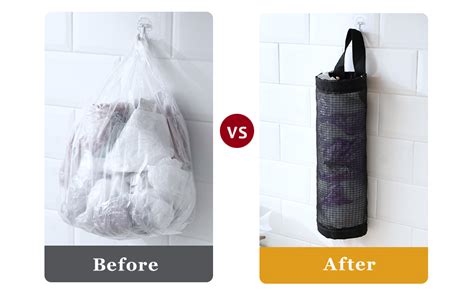 MosQuick® 2 Pc mesh plastic bag holder for kitchen Carry polythene ...