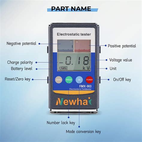 Newhai Portable Handheld Electrostatic Field Meter for India | Ubuy