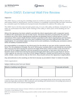 Fillable Online RICS updates EWS1 form and guidance - Mortgage ...