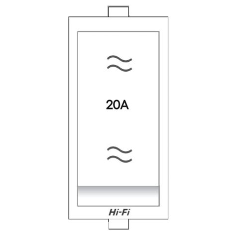 Buy Hi-Fi Flatino 20A 2 Way Switch Spark Shield White 81022 Online at ...