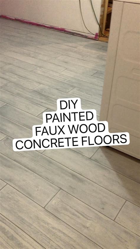 Diy painted faux wood concrete floors laundry room makeover – Artofit