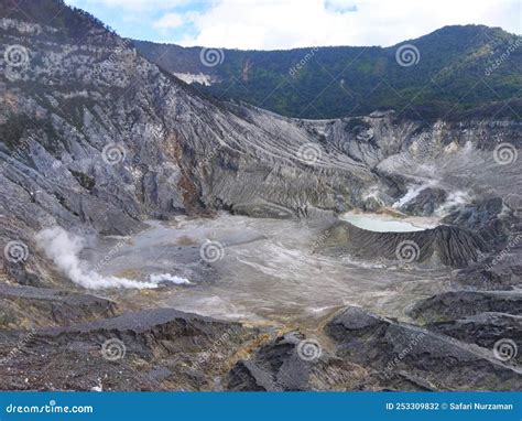 The Creater of Mount Tangkuban Parahu is Still Active, Bandung, Indonesia - 2022 Stock Photo ...