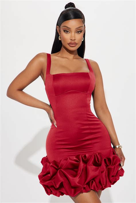 Sienna Satin Mini Dress - Red | Fashion Nova