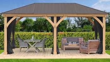 Yardistry 12X20 Meridian Gazebo (Aluminum Roof) [YM11775COM] | Free ...