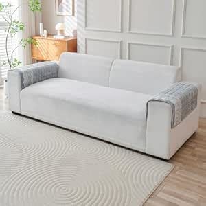HOKIPO 'BelleLace Series' Imperial Milk Velvet Anti-Slip Sofa Armrest ...