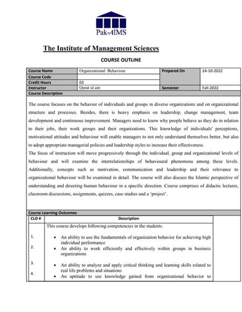 Image result for Course Outline Imager