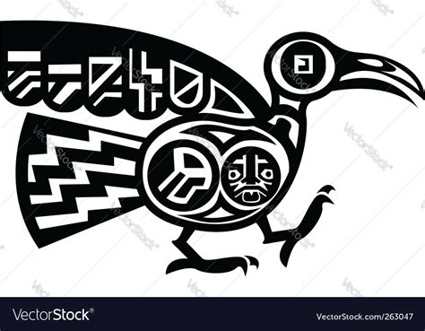 Aztec bird Royalty Free Vector Image - VectorStock
