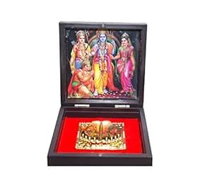 Buy Xcellent Ram Darbar Charan Paduka with Golden Finish for Puja and ...