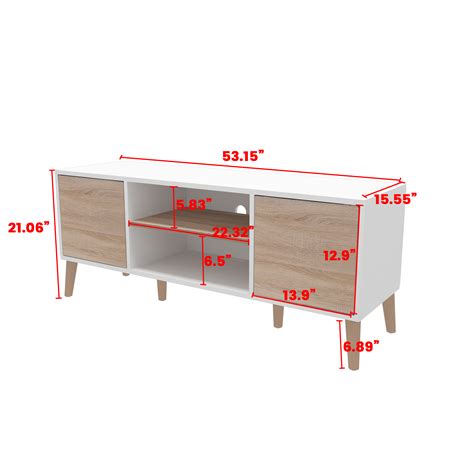 Buy Pceewtyt Mid-Century Modern TV Stand for TVs Up to 60', Flat Screen ...