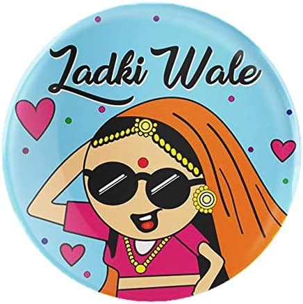 Buy NIVARA Ladki Wale Wedding Pinback Button Badges | Team Bride ...